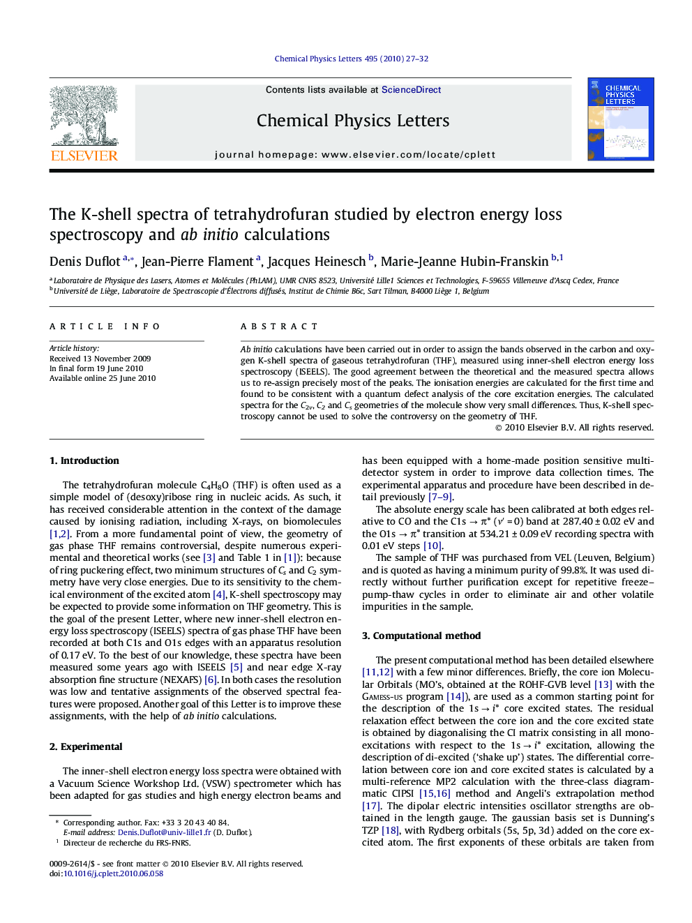 The K-shell spectra of tetrahydrofuran studied by electron energy loss spectroscopy and abinitio calculations