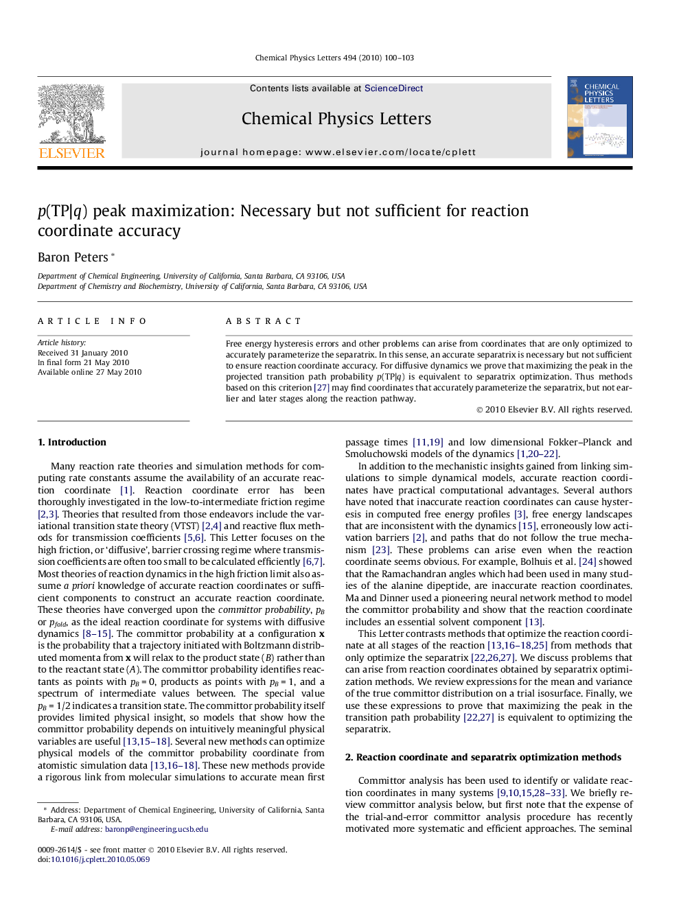 p(TP|q) peak maximization: Necessary but not sufficient for reaction coordinate accuracy