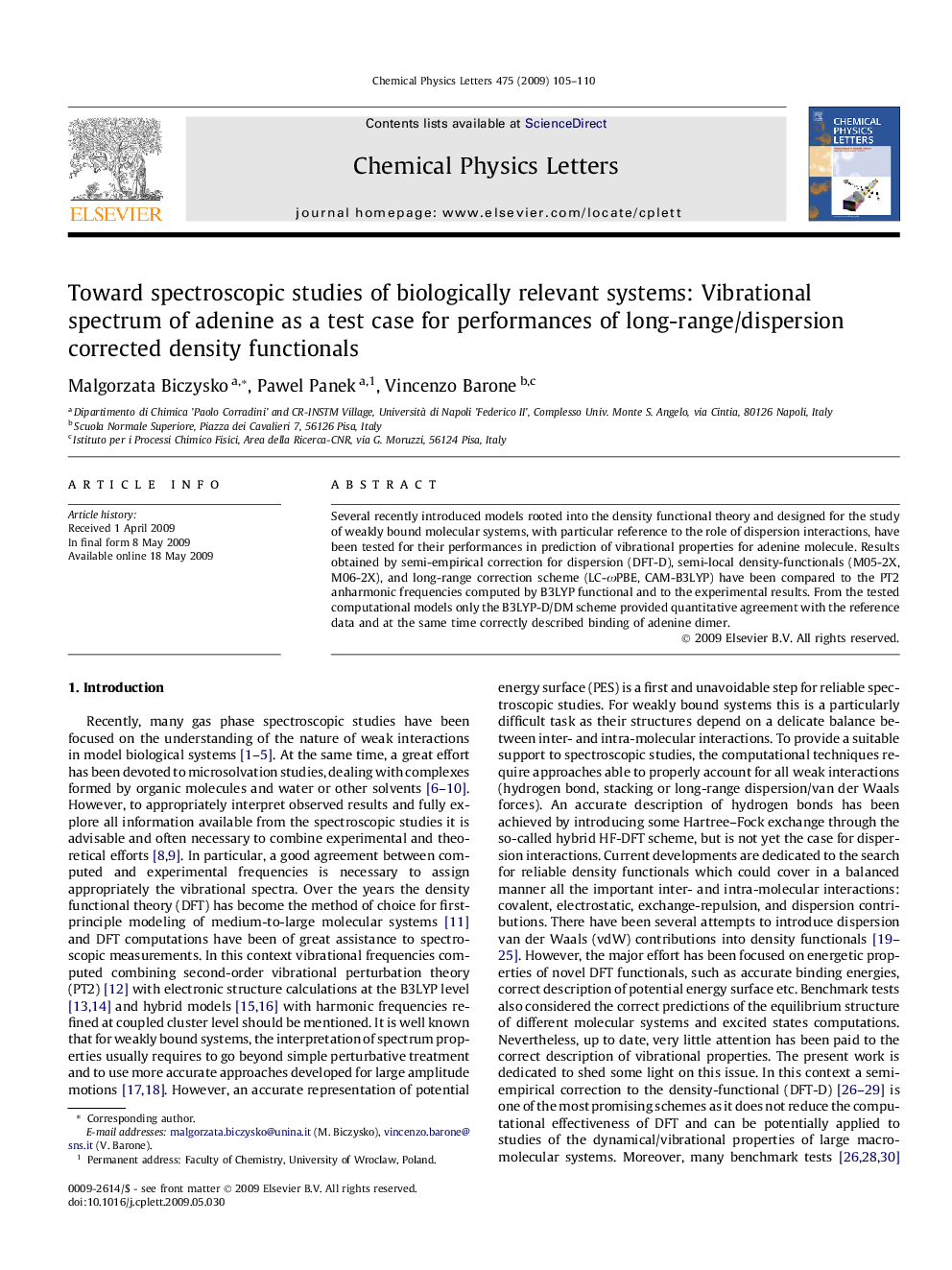 Toward spectroscopic studies of biologically relevant systems: Vibrational spectrum of adenine as a test case for performances of long-range/dispersion corrected density functionals