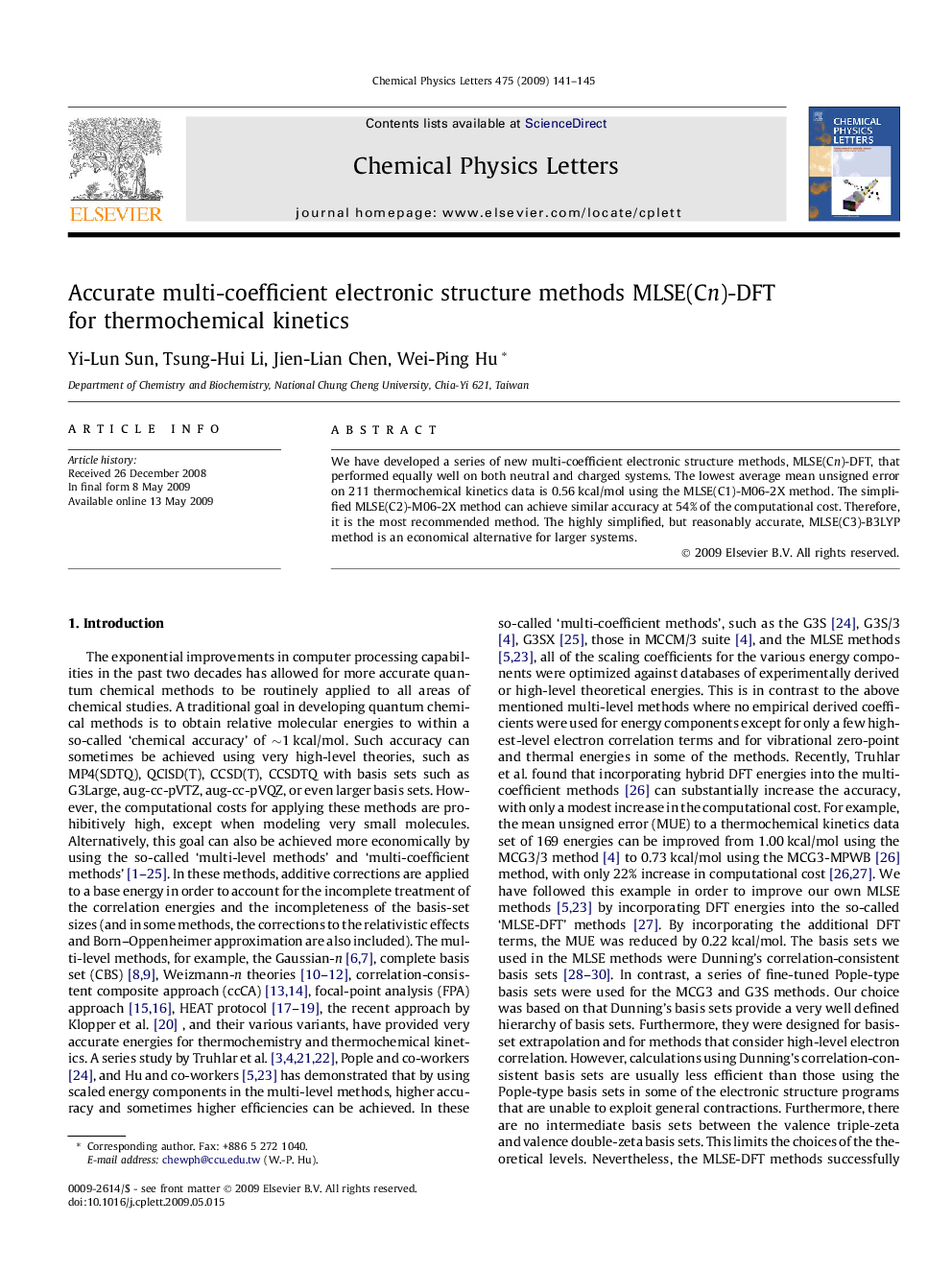 Accurate multi-coefficient electronic structure methods MLSE(Cn)-DFT for thermochemical kinetics
