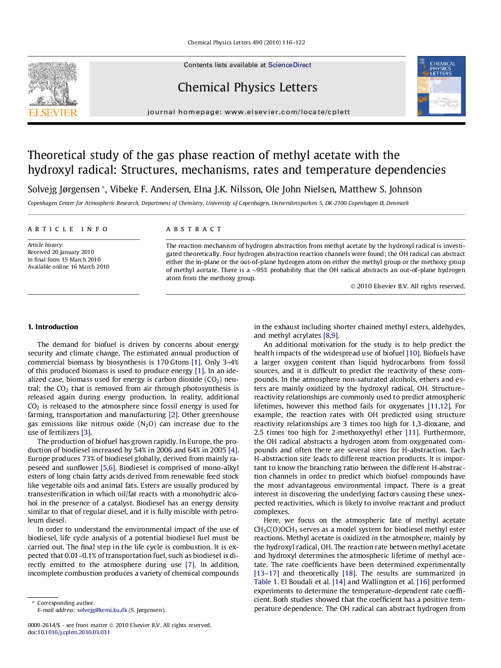 Theoretical study of the gas phase reaction of methyl acetate with the hydroxyl radical: Structures, mechanisms, rates and temperature dependencies