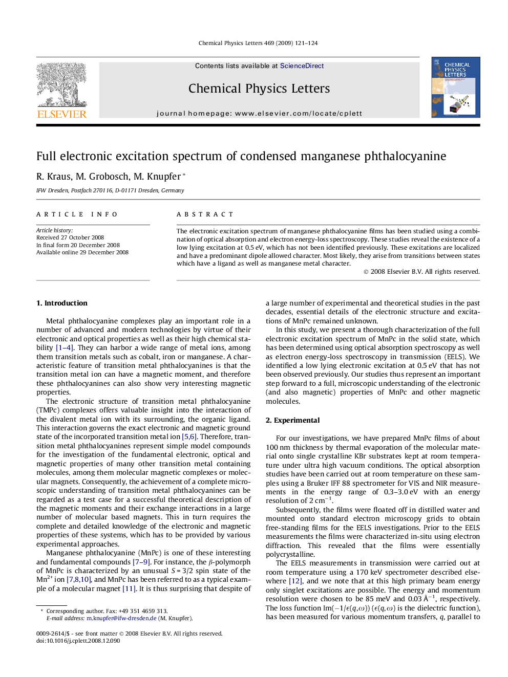Full electronic excitation spectrum of condensed manganese phthalocyanine