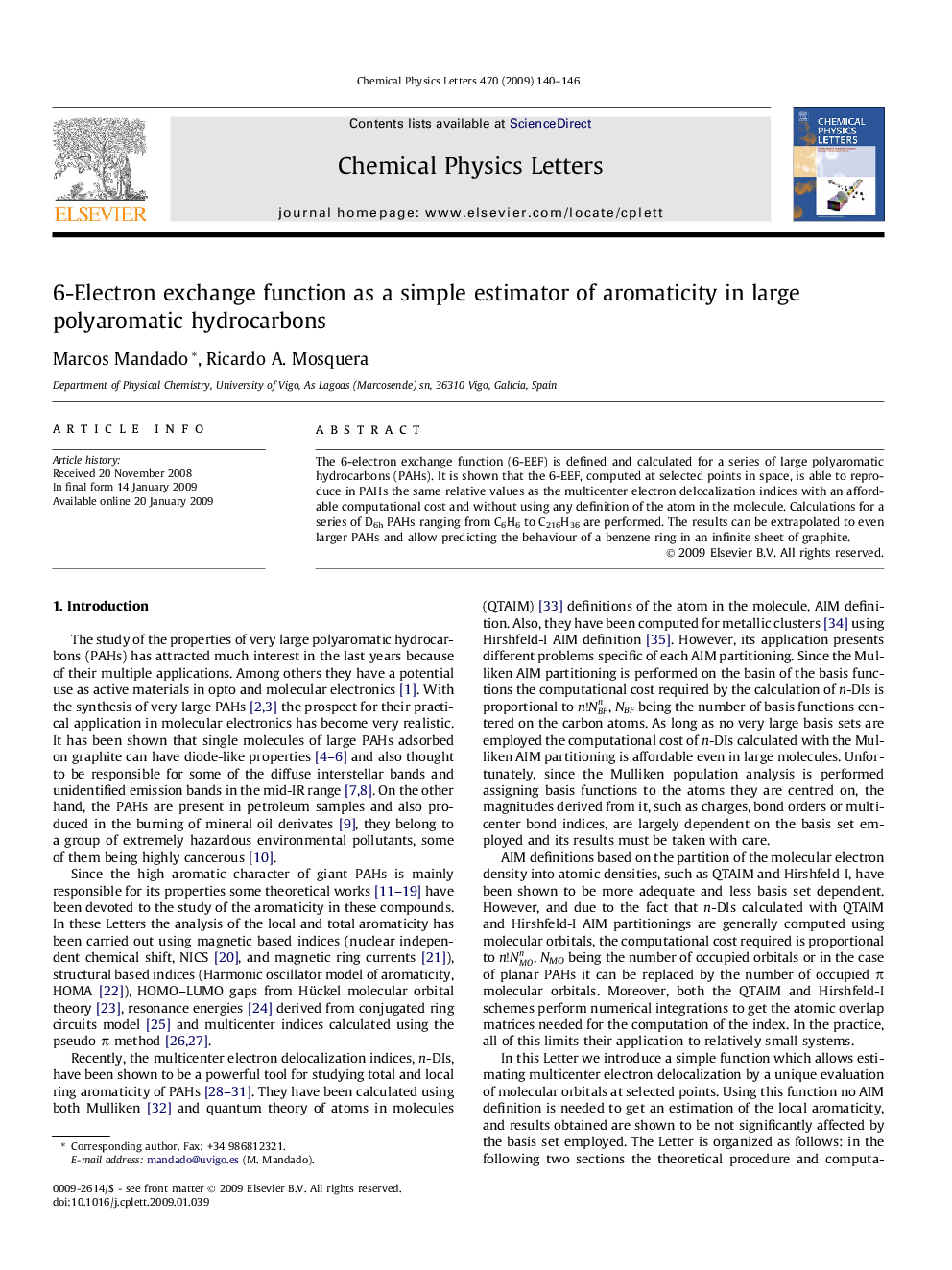 6-Electron exchange function as a simple estimator of aromaticity in large polyaromatic hydrocarbons
