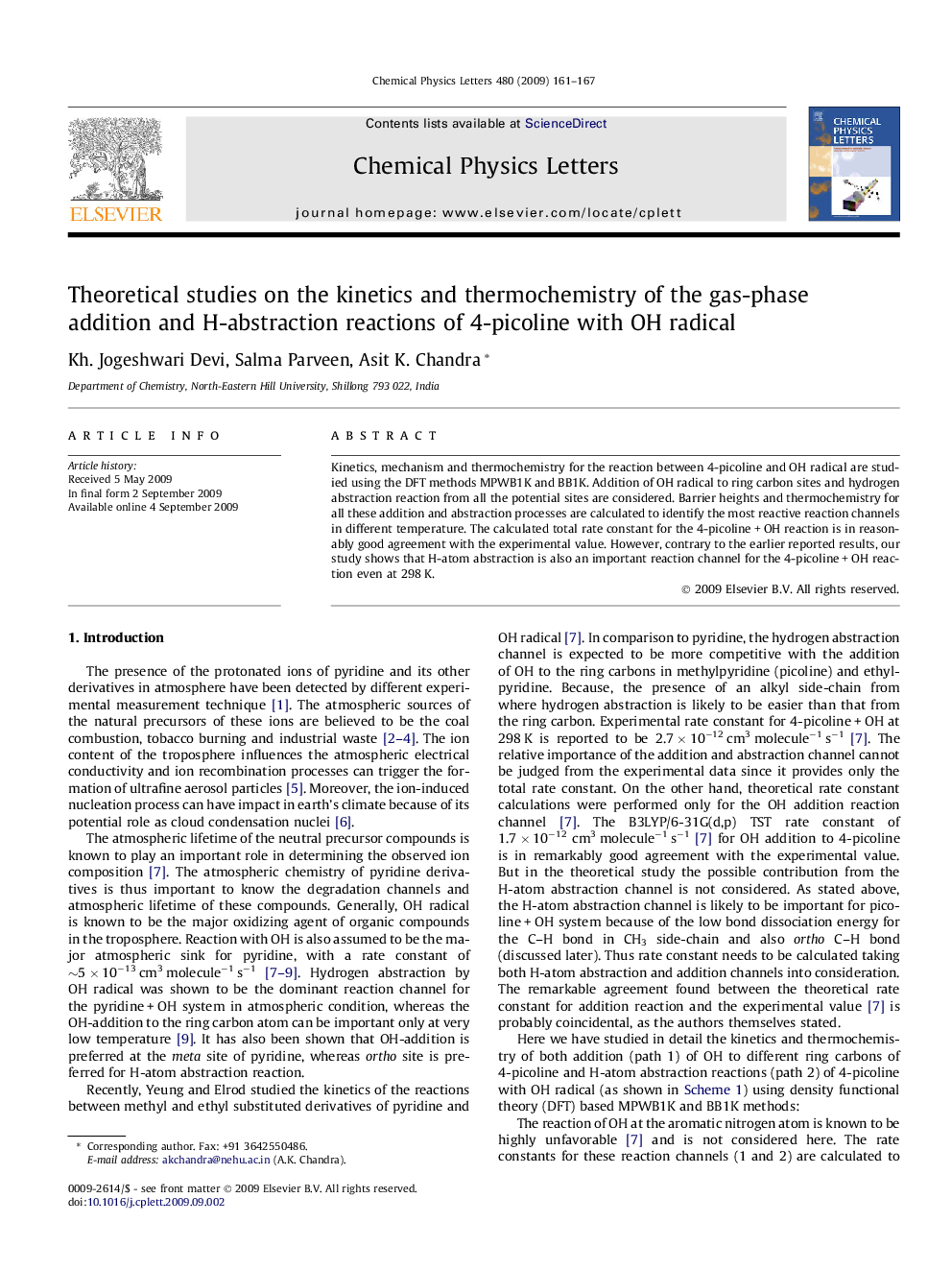 Theoretical studies on the kinetics and thermochemistry of the gas-phase addition and H-abstraction reactions of 4-picoline with OH radical