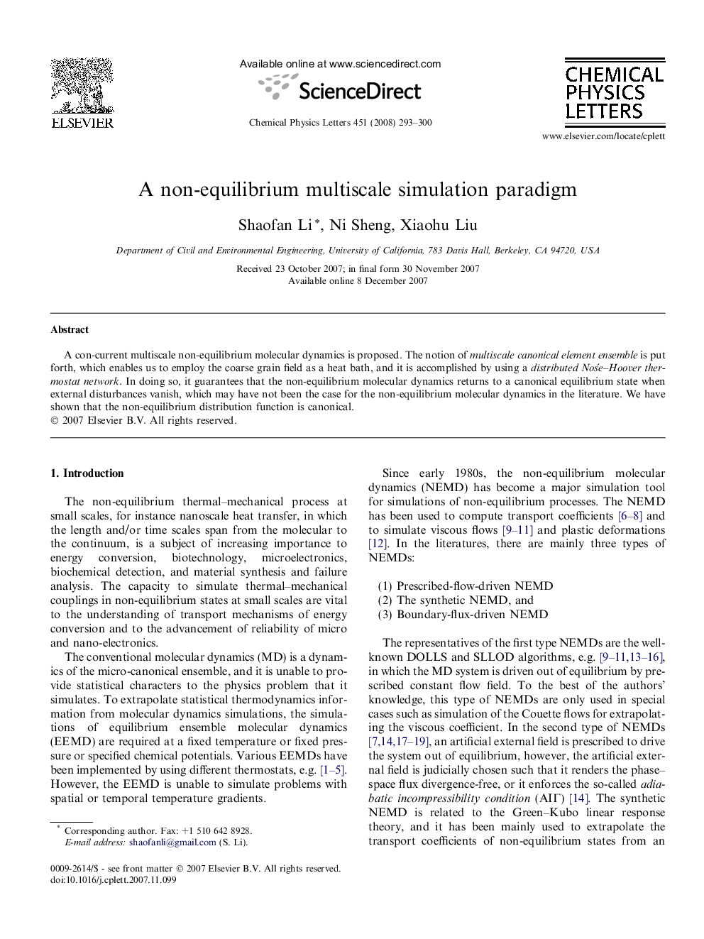 A non-equilibrium multiscale simulation paradigm
