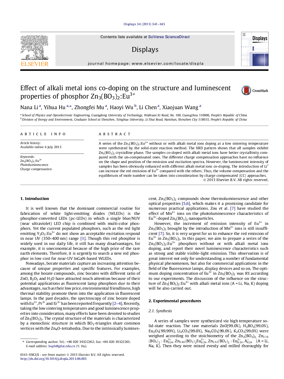 Effect of alkali metal ions co-doping on the structure and luminescent properties of phosphor Zn3(BO3)2:Eu3+