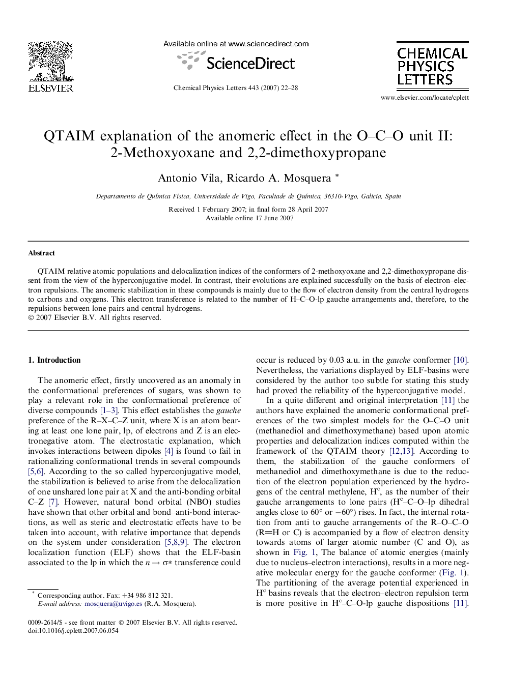 QTAIM explanation of the anomeric effect in the O-C-O unit II: 2-Methoxyoxane and 2,2-dimethoxypropane
