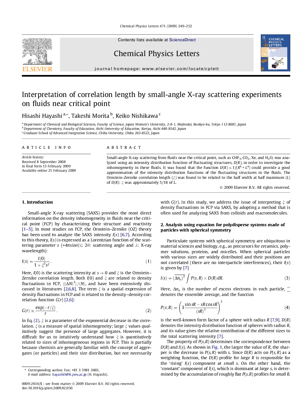 Interpretation of correlation length by small-angle X-ray scattering experiments on fluids near critical point