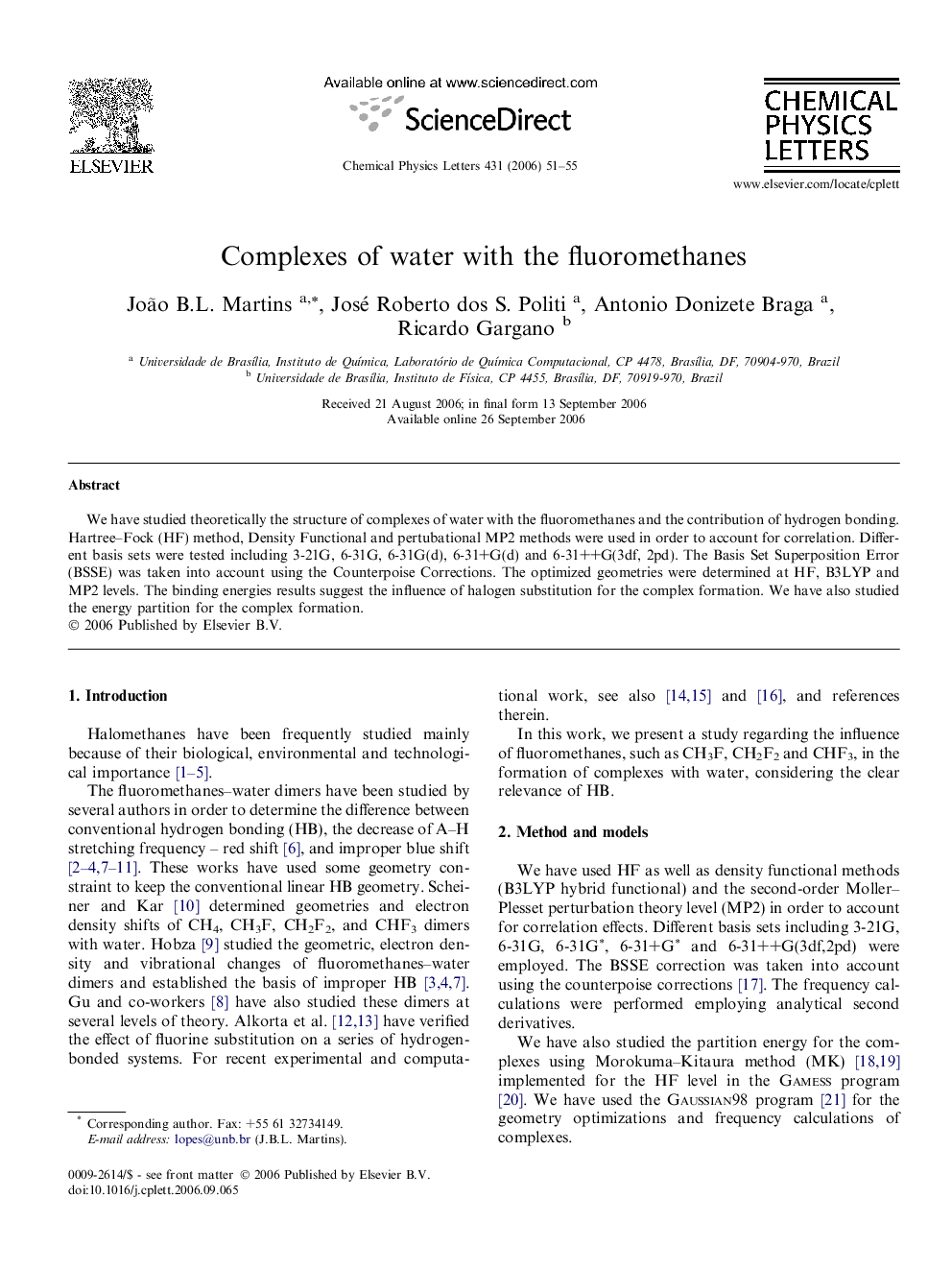 Complexes of water with the fluoromethanes