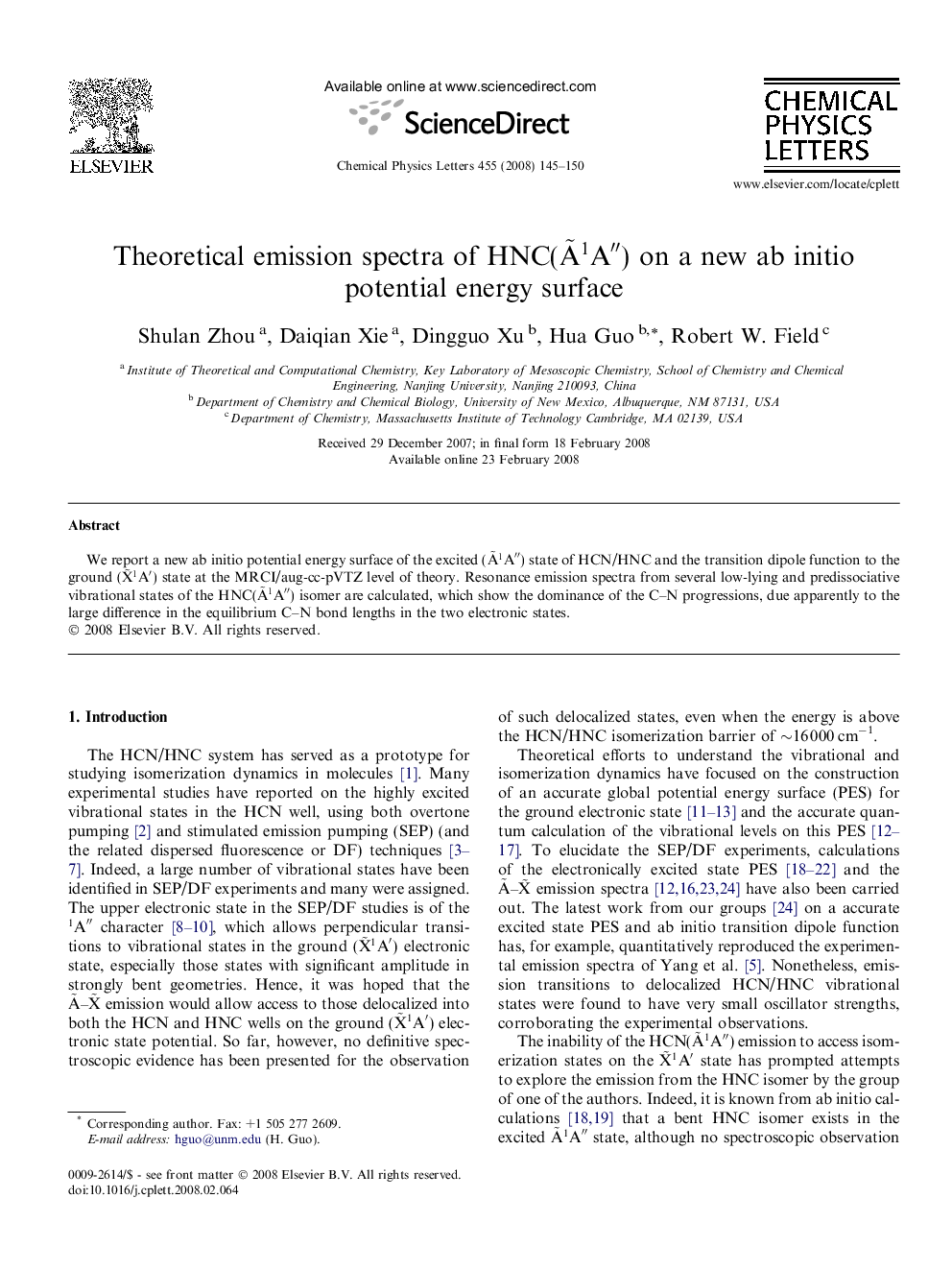 Theoretical emission spectra of HNC(AË1Aâ³) on a new ab initio potential energy surface