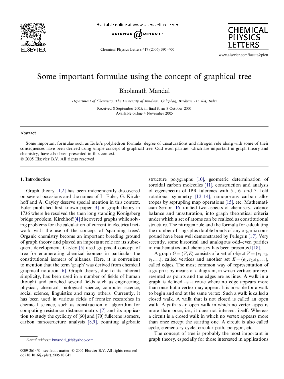 Some important formulae using the concept of graphical tree