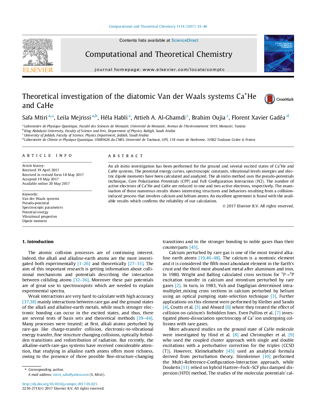 Theoretical investigation of the diatomic Van der Waals systems Ca+He and CaHe