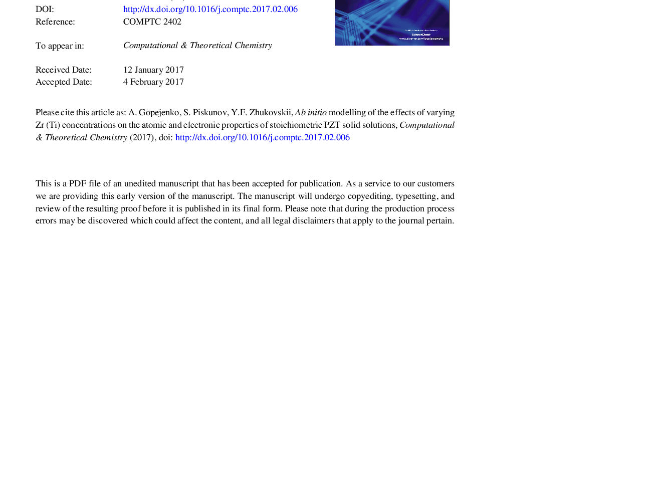 Ab initio modelling of the effects of varying Zr (Ti) concentrations on the atomic and electronic properties of stoichiometric PZT solid solutions