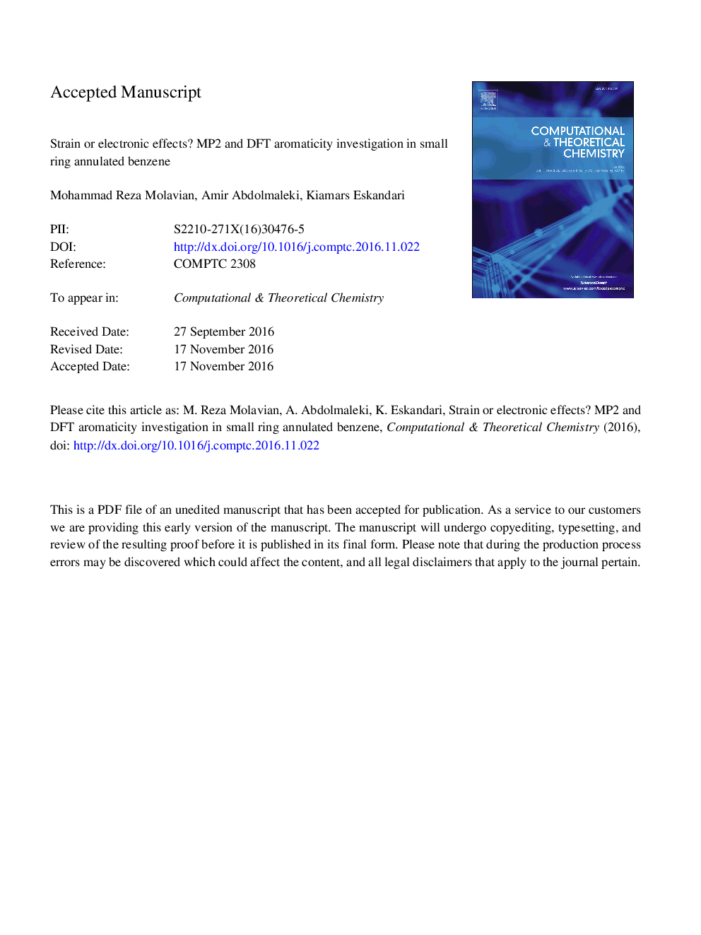 Strain or electronic effects? MP2 and DFT aromaticity investigation in small ring annulated benzene