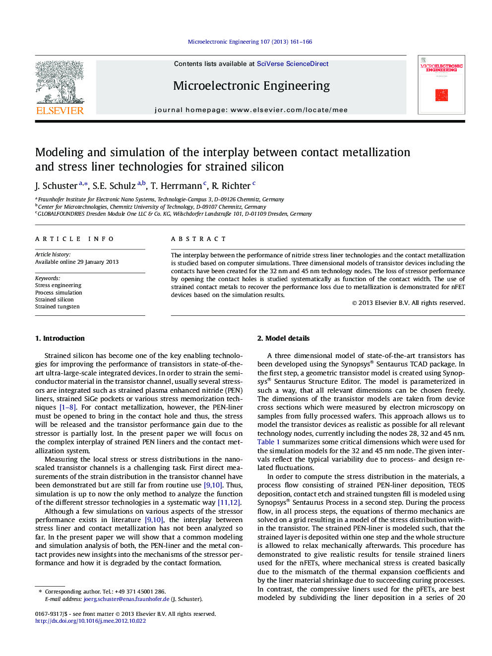 Modeling and simulation of the interplay between contact metallization and stress liner technologies for strained silicon