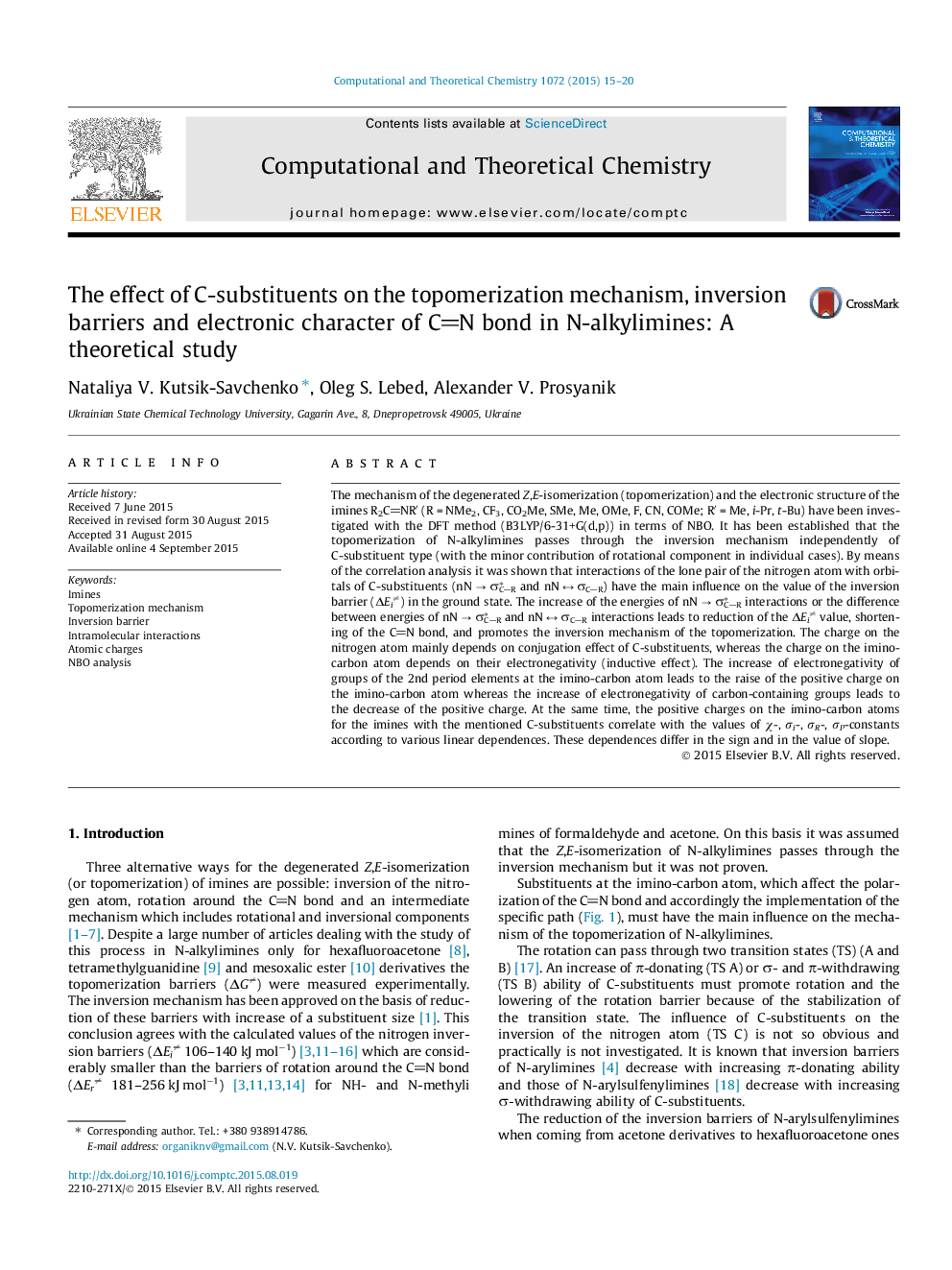 The effect of C-substituents on the topomerization mechanism, inversion barriers and electronic character of CN bond in N-alkylimines: A theoretical study