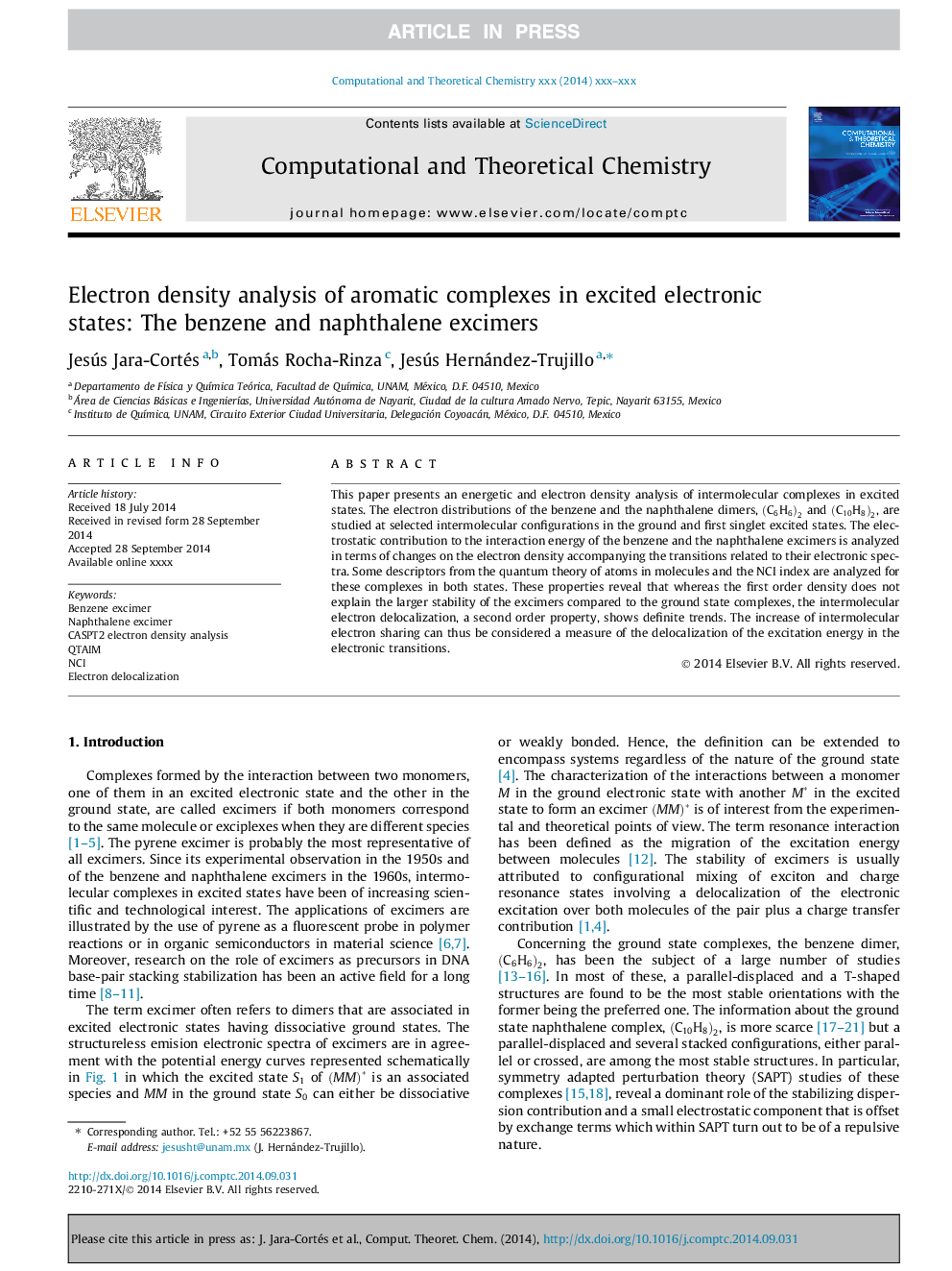 Electron density analysis of aromatic complexes in excited electronic states: The benzene and naphthalene excimers