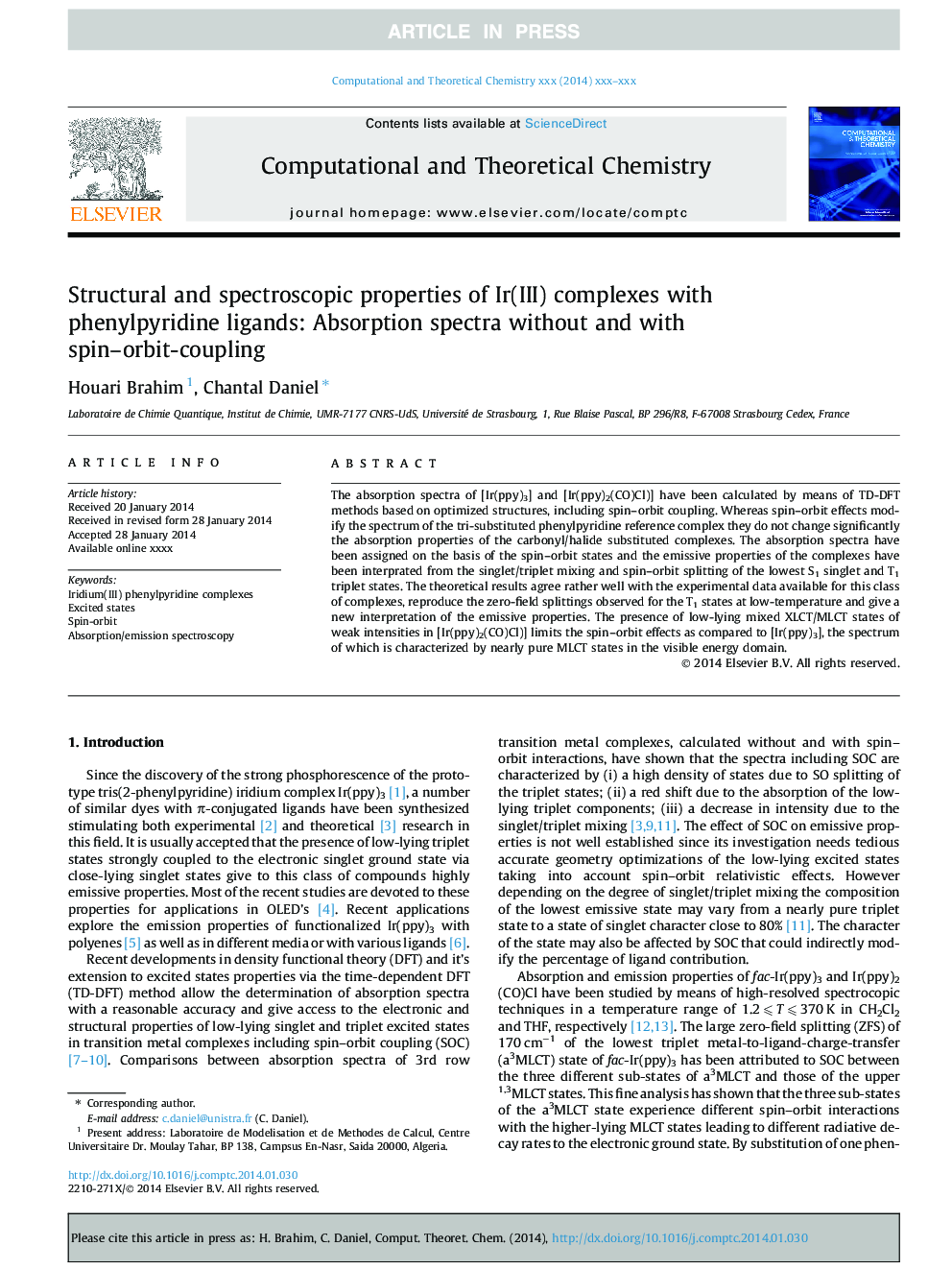 Structural and spectroscopic properties of Ir(III) complexes with phenylpyridine ligands: Absorption spectra without and with spin-orbit-coupling