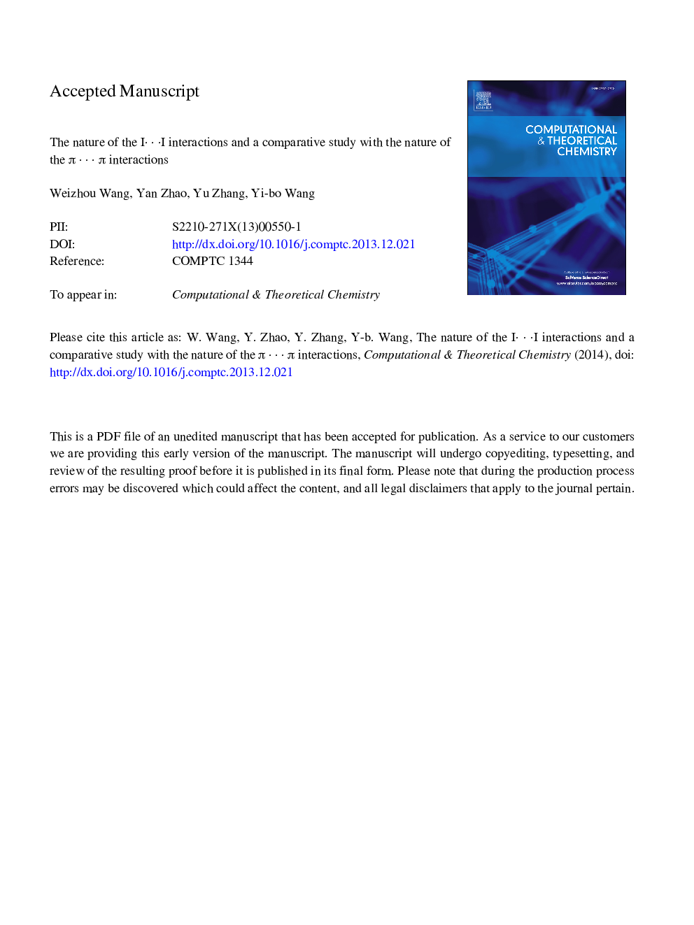 The nature of the Iâ¯I interactions and a comparative study with the nature of the Ïâ¯Ï interactions