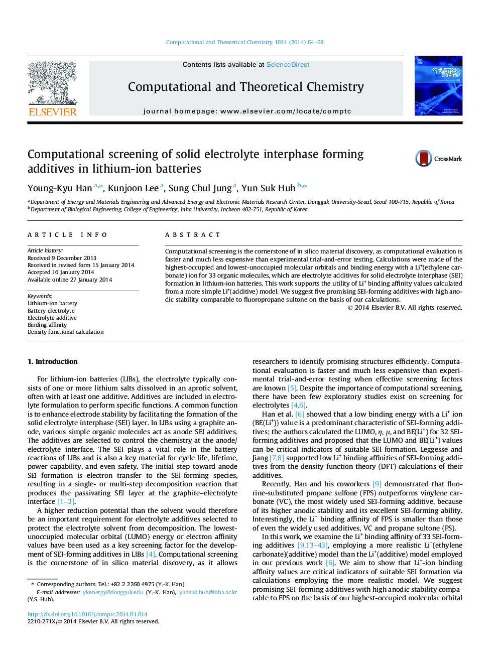 Computational screening of solid electrolyte interphase forming additives in lithium-ion batteries