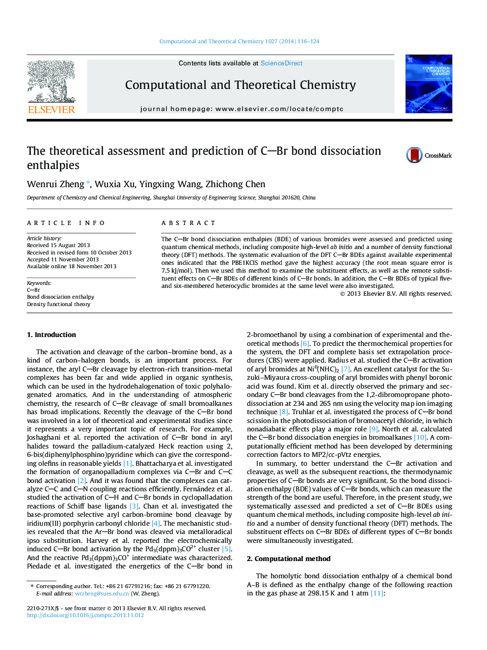 The theoretical assessment and prediction of CBr bond dissociation enthalpies