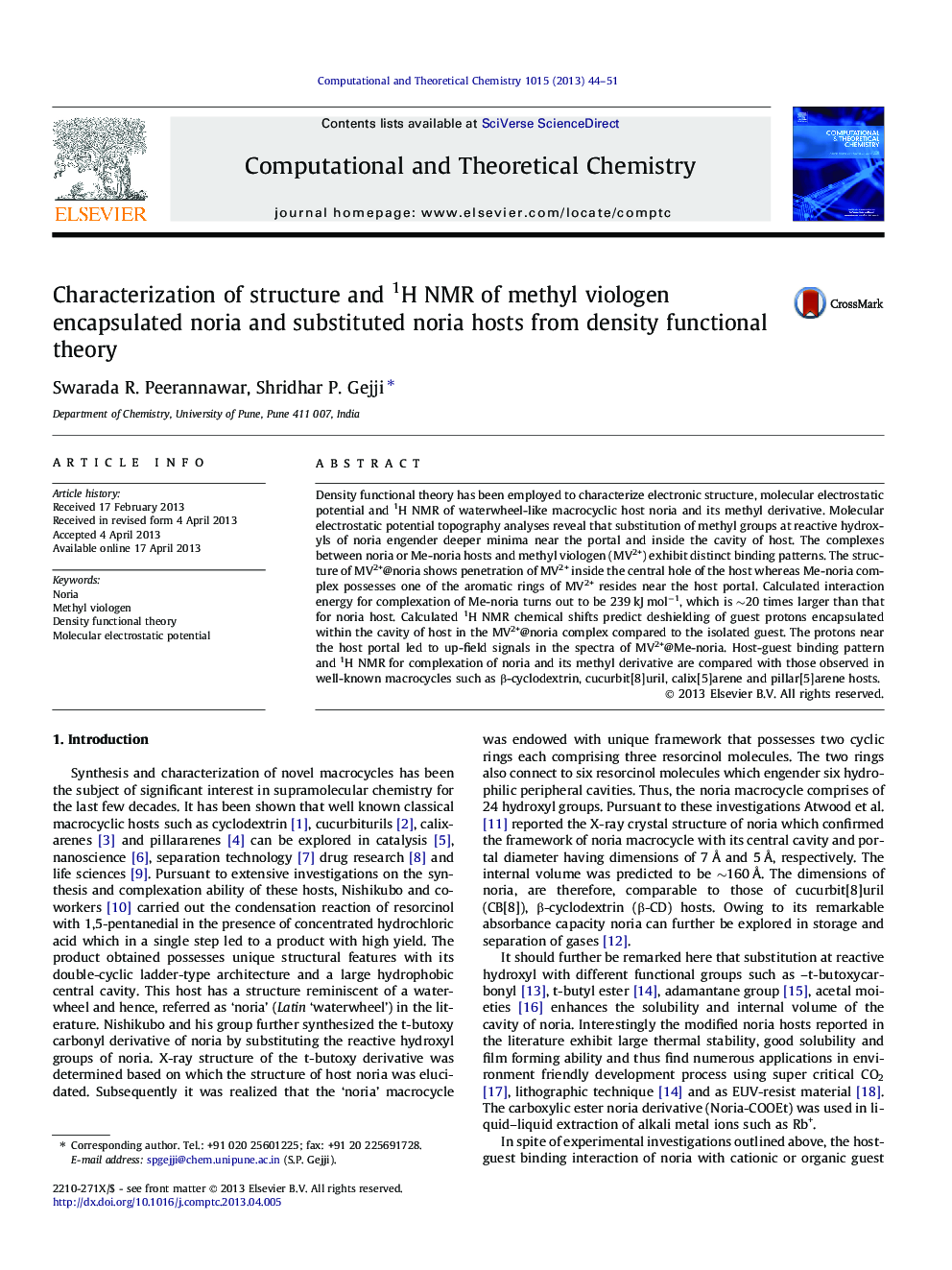 Characterization of structure and 1H NMR of methyl viologen encapsulated noria and substituted noria hosts from density functional theory