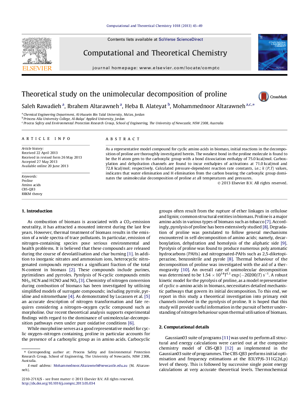 Theoretical study on the unimolecular decomposition of proline