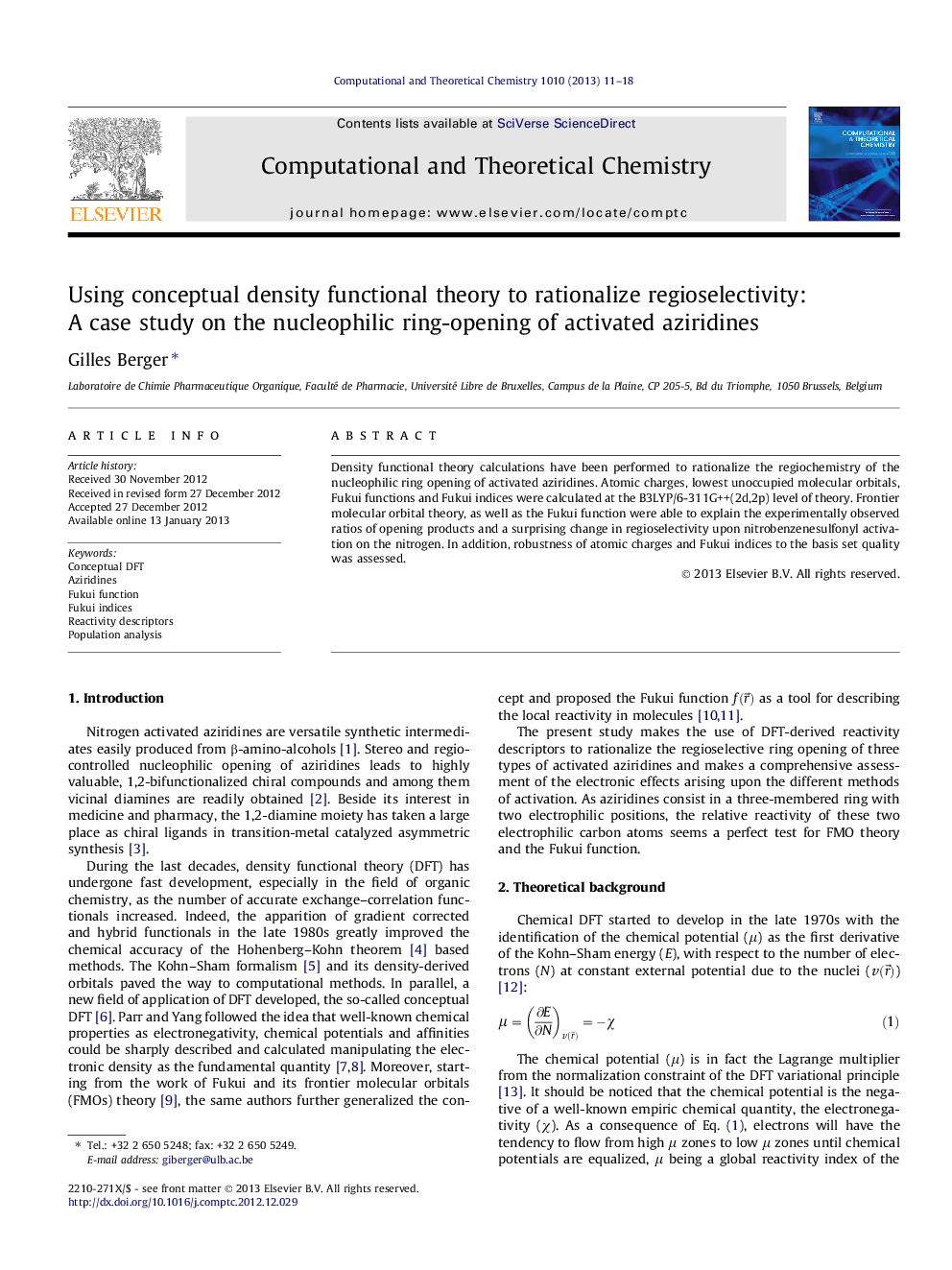 Using conceptual density functional theory to rationalize regioselectivity: A case study on the nucleophilic ring-opening of activated aziridines