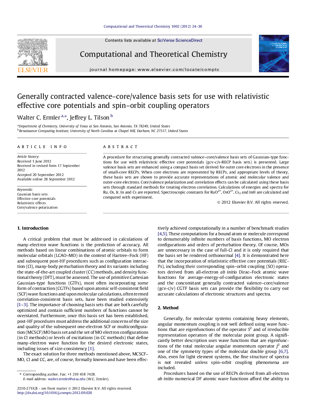 Generally contracted valence-core/valence basis sets for use with relativistic effective core potentials and spin-orbit coupling operators