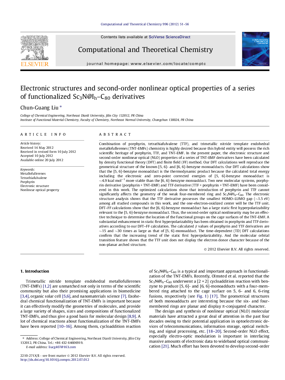 Electronic structures and second-order nonlinear optical properties of a series of functionalized Sc3N@Ih-C80 derivatives