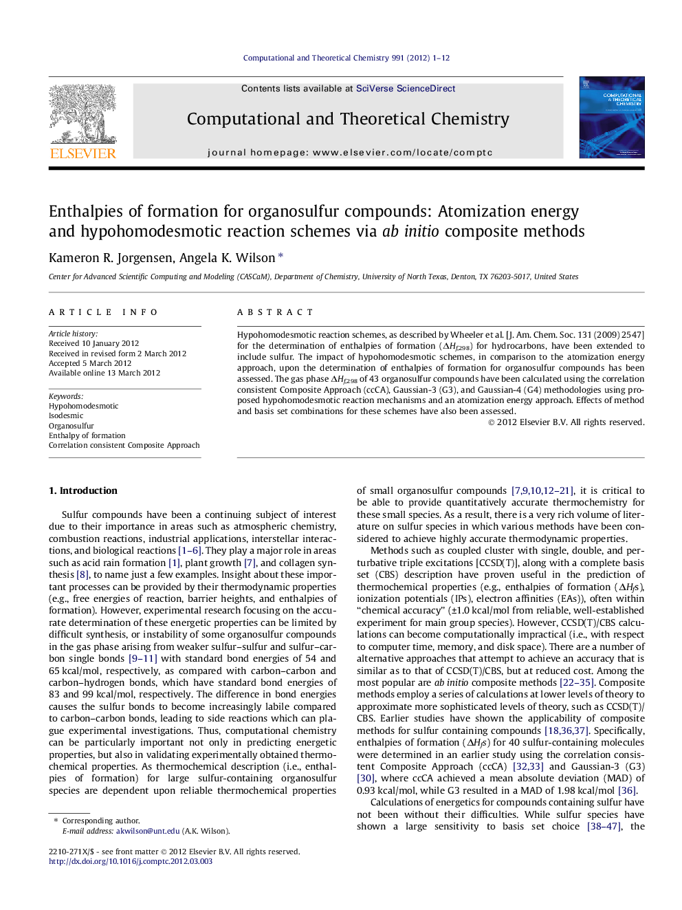 Enthalpies of formation for organosulfur compounds: Atomization energy and hypohomodesmotic reaction schemes via ab initio composite methods