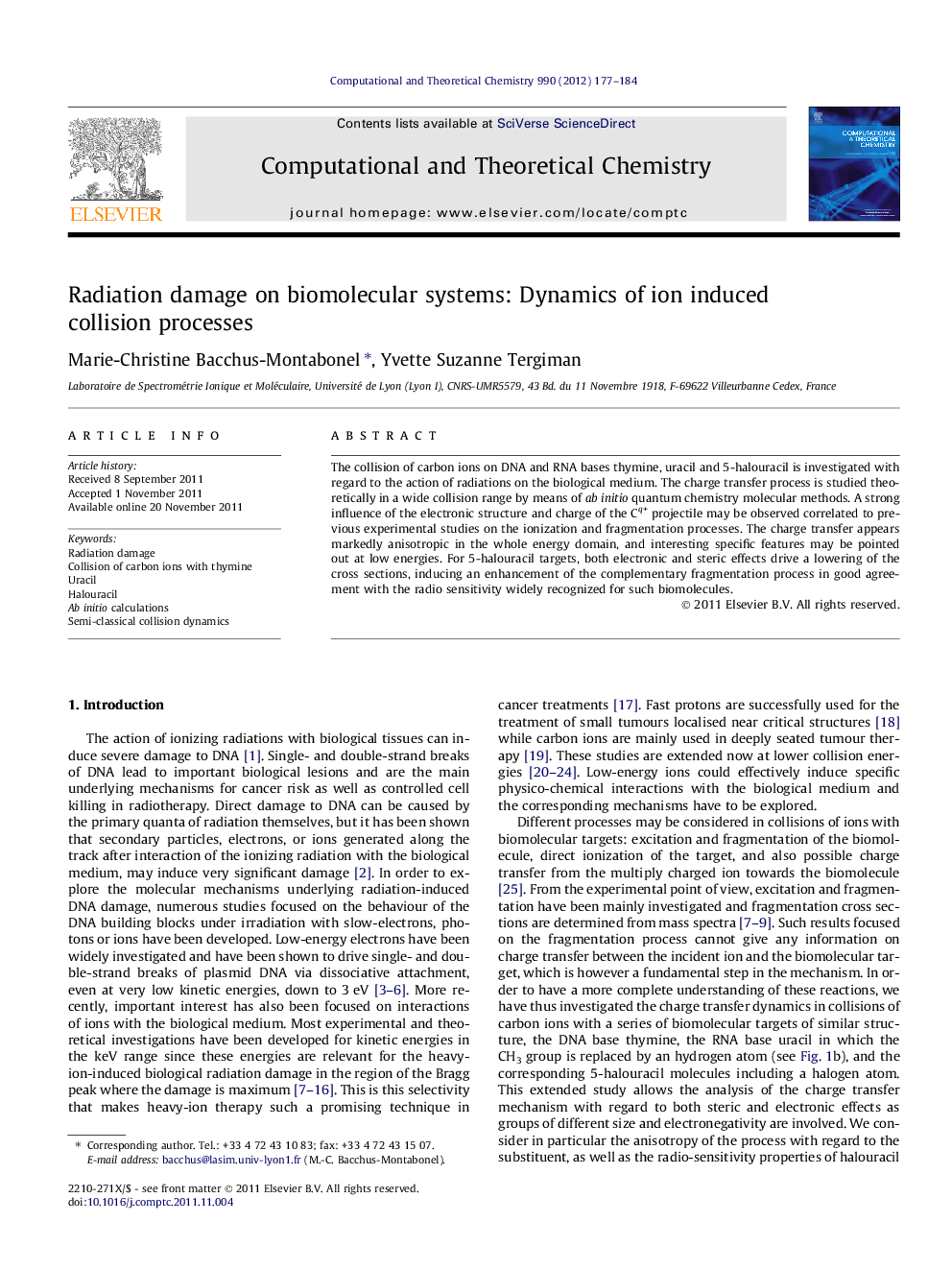 Radiation damage on biomolecular systems: Dynamics of ion induced collision processes