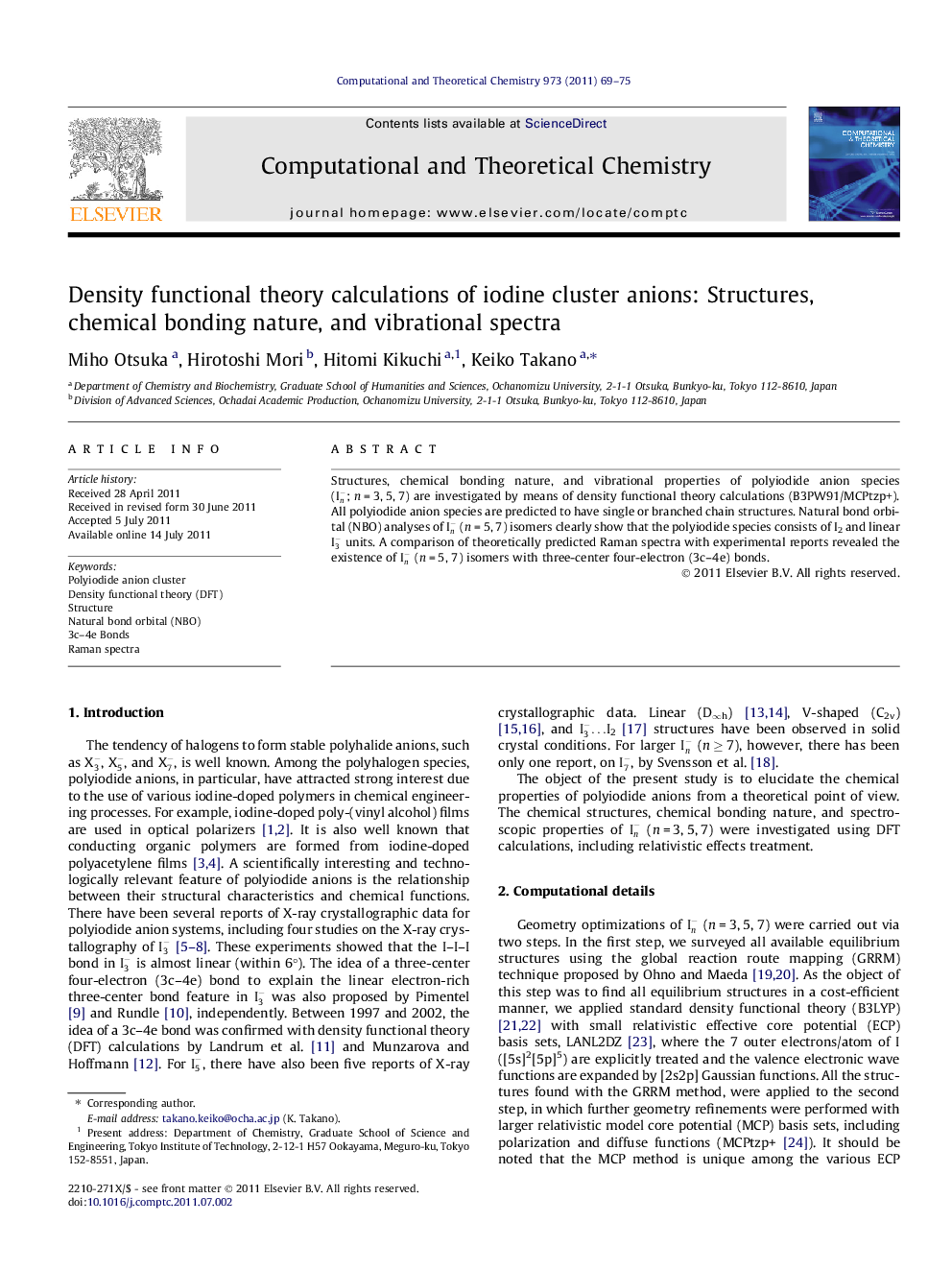 Density functional theory calculations of iodine cluster anions: Structures, chemical bonding nature, and vibrational spectra