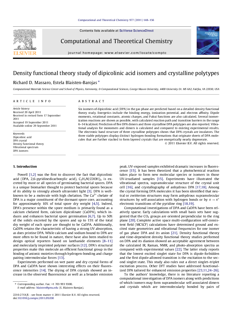 Density functional theory study of dipicolinic acid isomers and crystalline polytypes