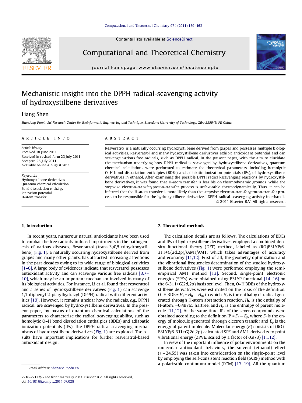 Mechanistic insight into the DPPH radical-scavenging activity of hydroxystilbene derivatives