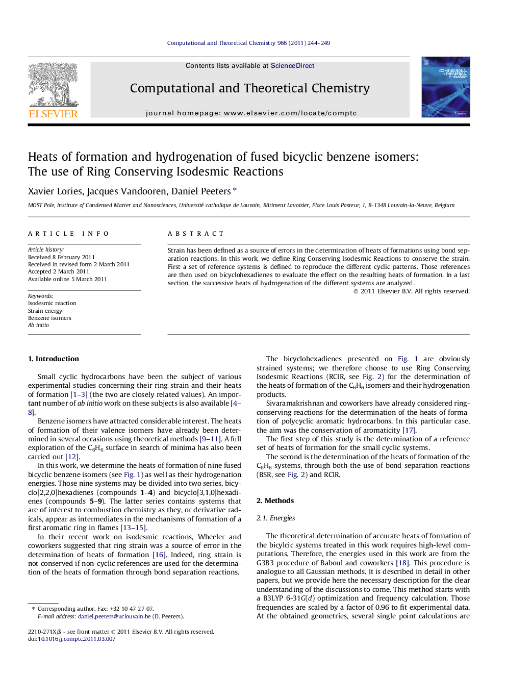 Heats of formation and hydrogenation of fused bicyclic benzene isomers: The use of Ring Conserving Isodesmic Reactions