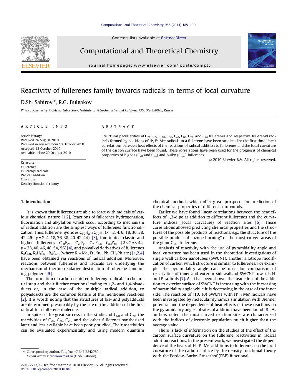 Reactivity of fullerenes family towards radicals in terms of local curvature