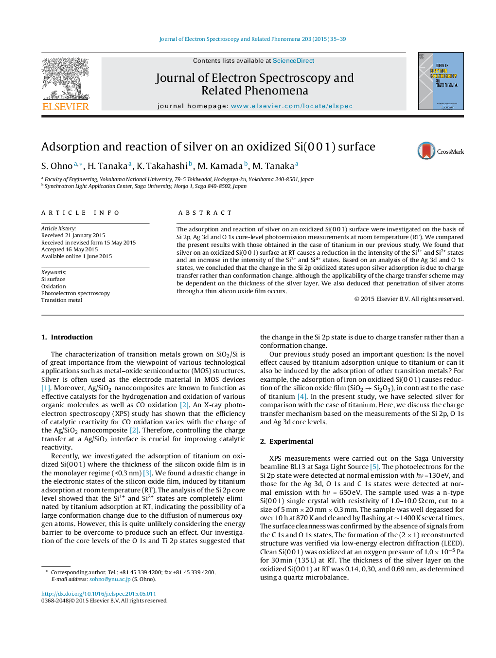 Adsorption and reaction of silver on an oxidized Si(0Â 0Â 1) surface