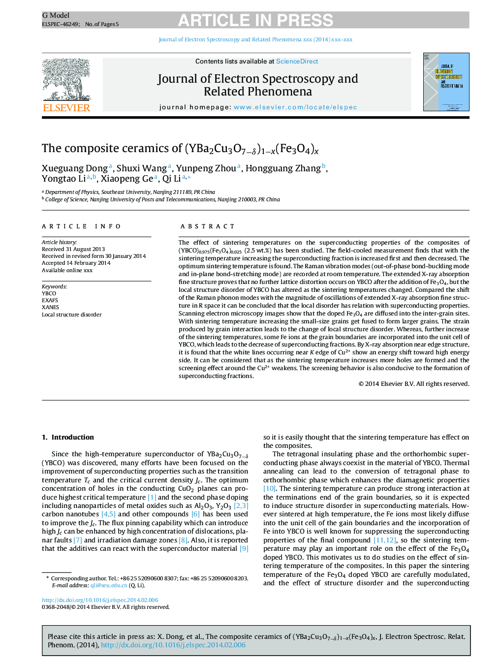 The composite ceramics of (YBa2Cu3O7âÎ´)1âx(Fe3O4)x