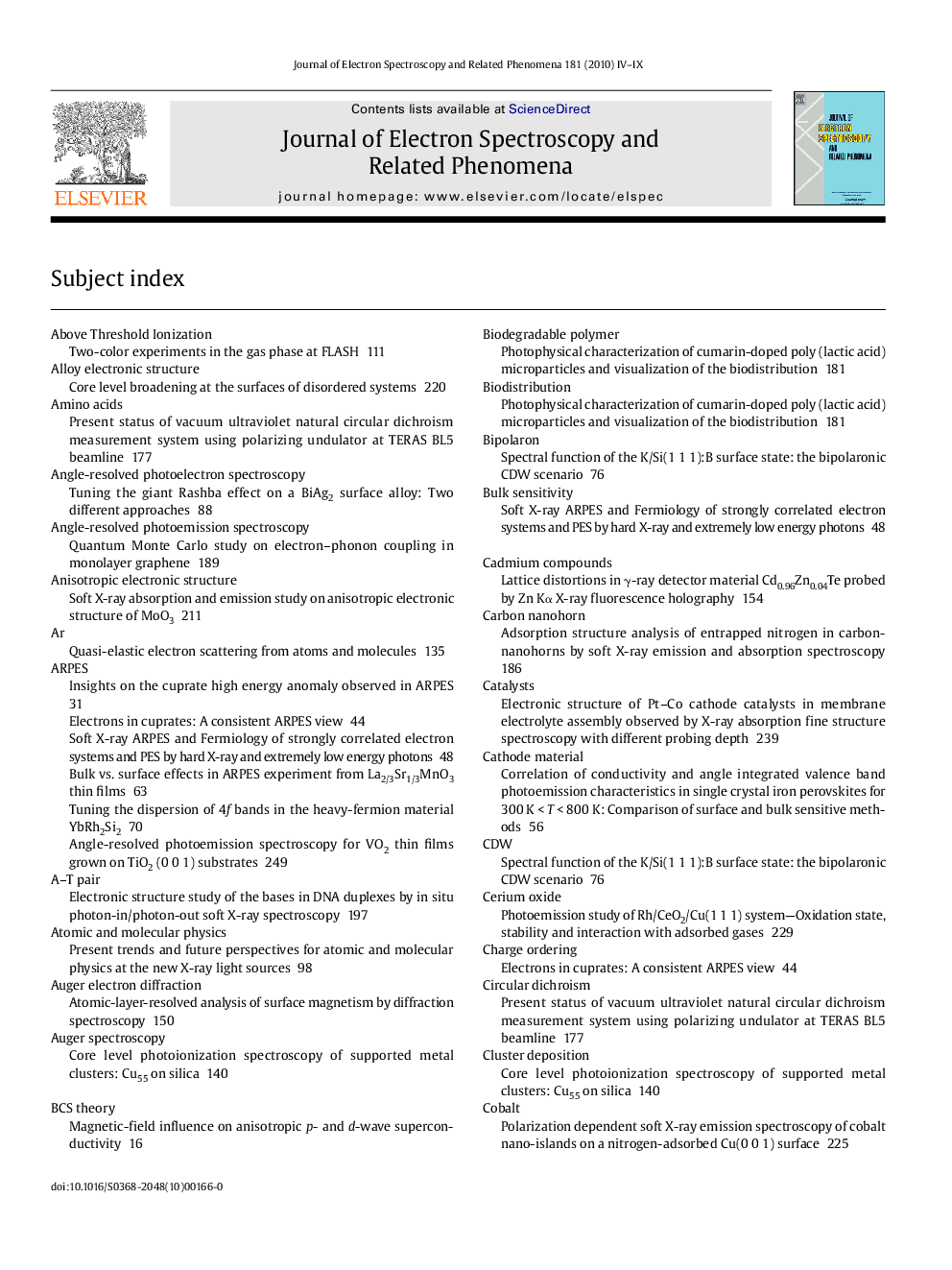 Subject Index