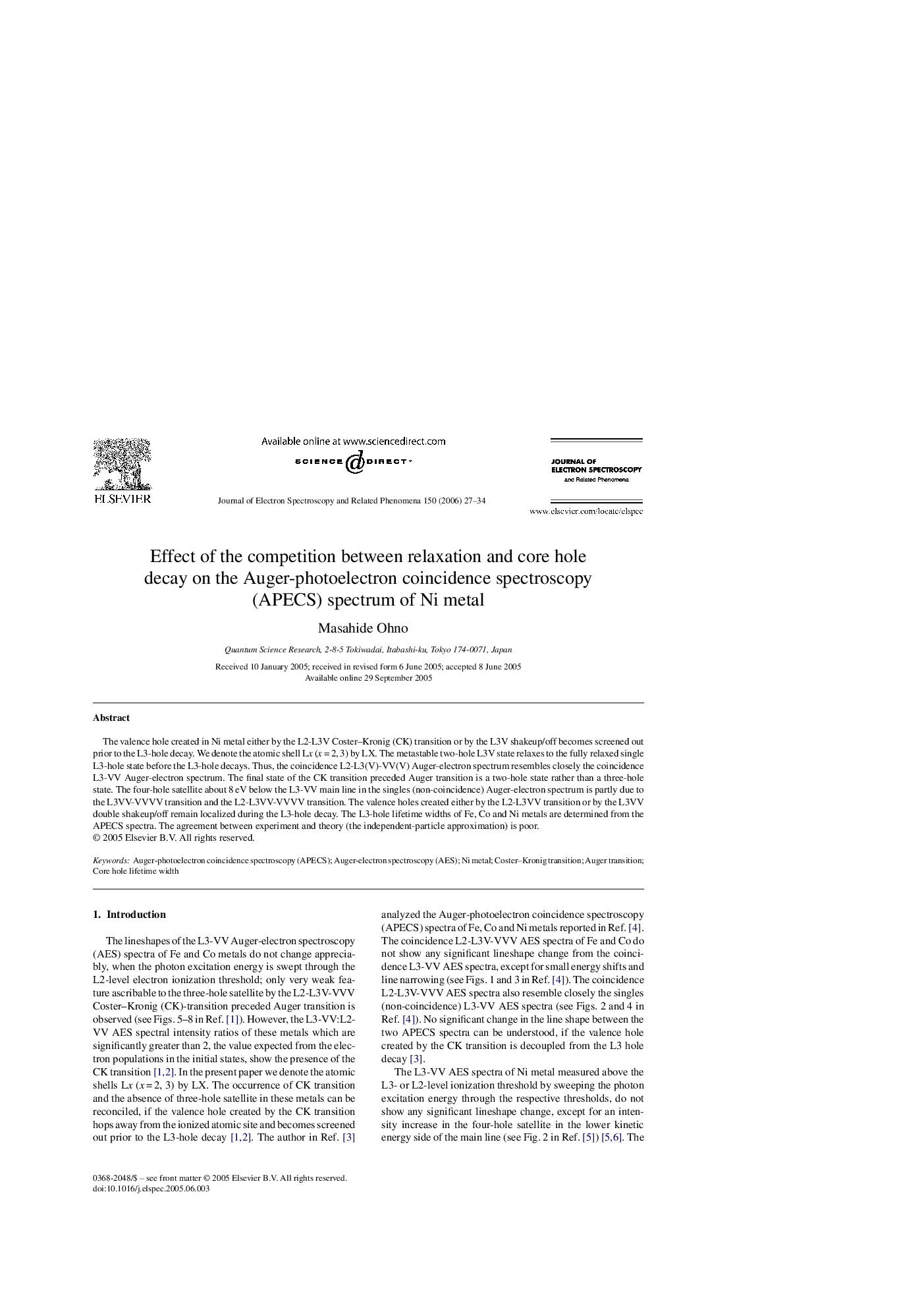 Effect of the competition between relaxation and core hole decay on the Auger-photoelectron coincidence spectroscopy (APECS) spectrum of Ni metal