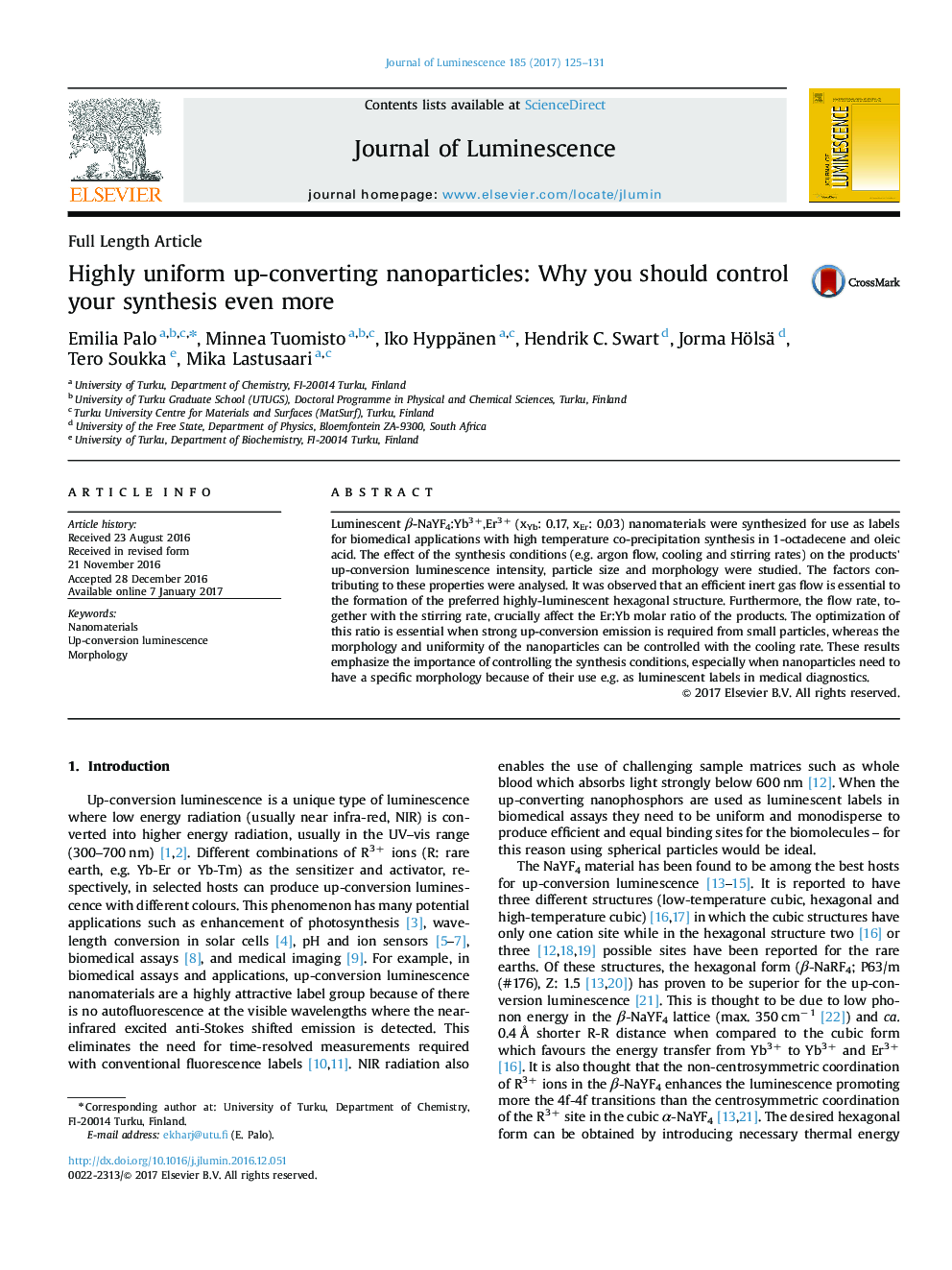 Highly uniform up-converting nanoparticles: Why you should control your synthesis even more