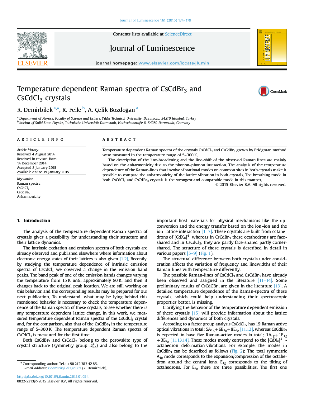 Temperature dependent Raman spectra of CsCdBr3 and CsCdCl3 crystals