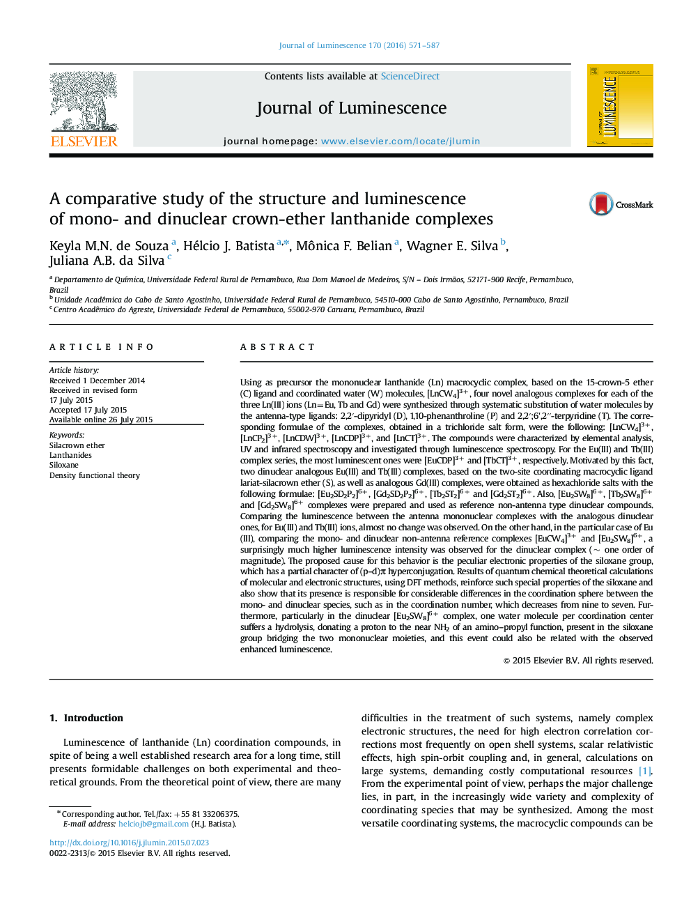 A comparative study of the structure and luminescence of mono- and dinuclear crown-ether lanthanide complexes