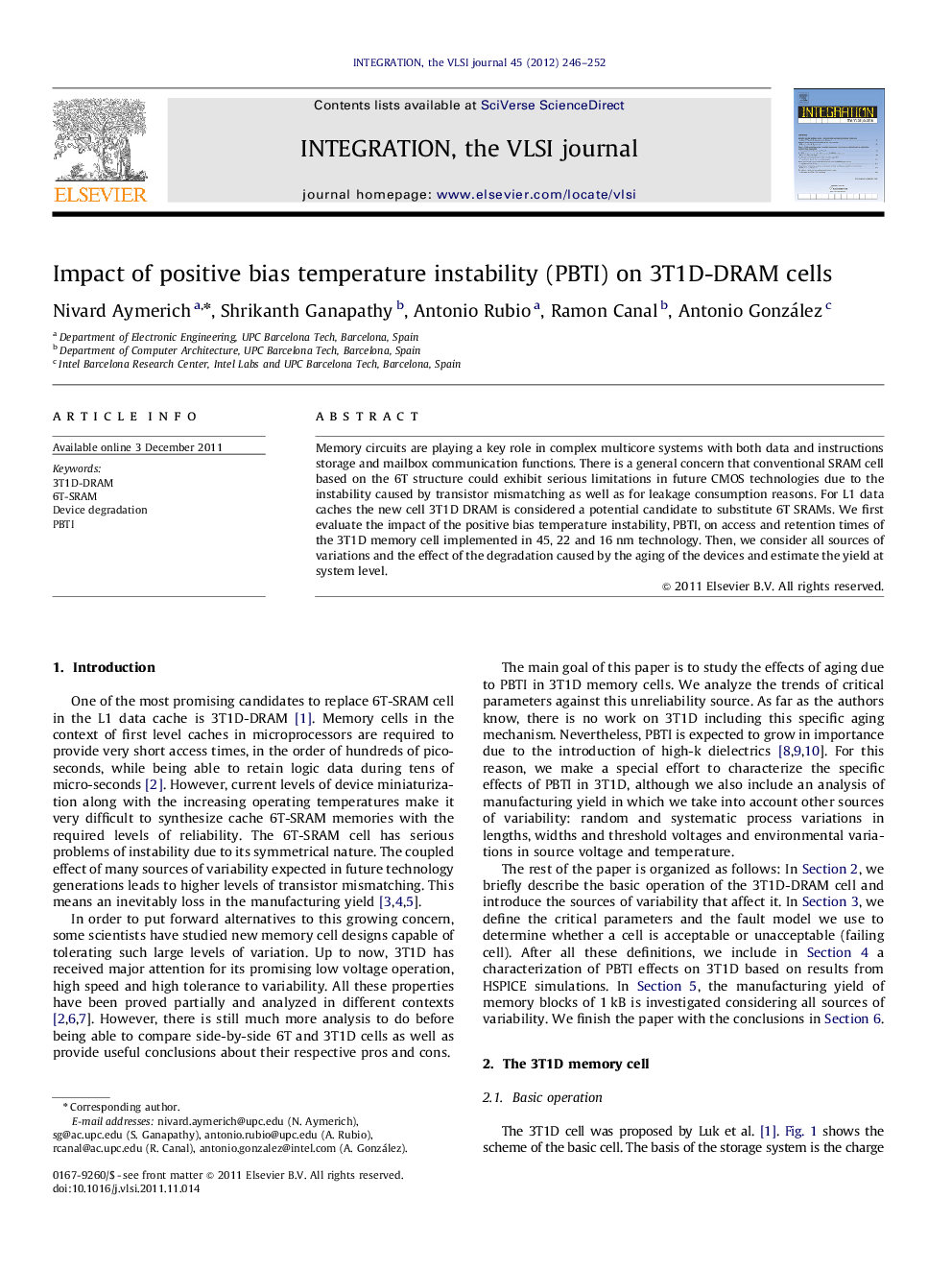 Impact of positive bias temperature instability (PBTI) on 3T1D-DRAM cells