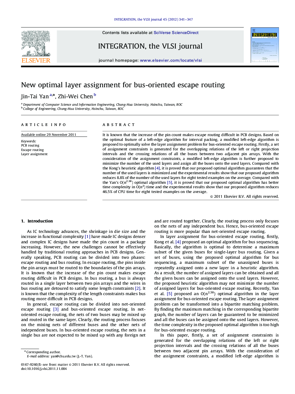 New optimal layer assignment for bus-oriented escape routing