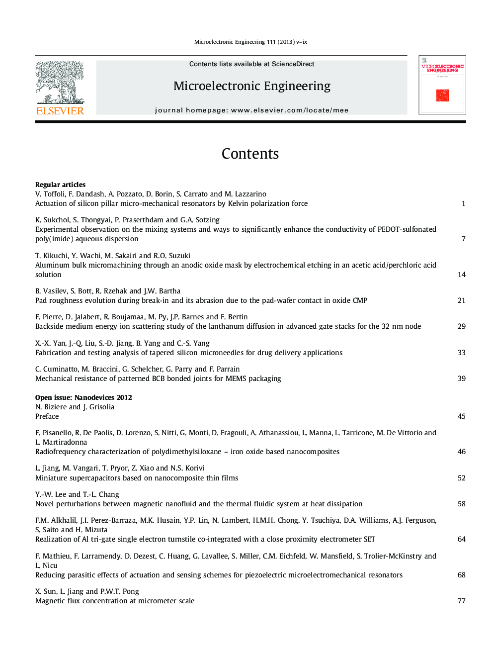 Table of Contents