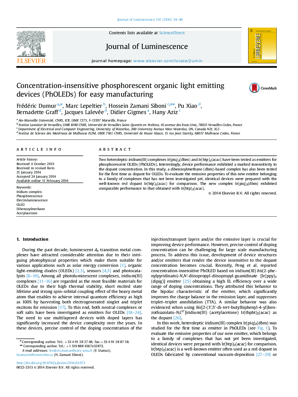 Concentration-insensitive phosphorescent organic light emitting devices (PhOLEDs) for easy manufacturing