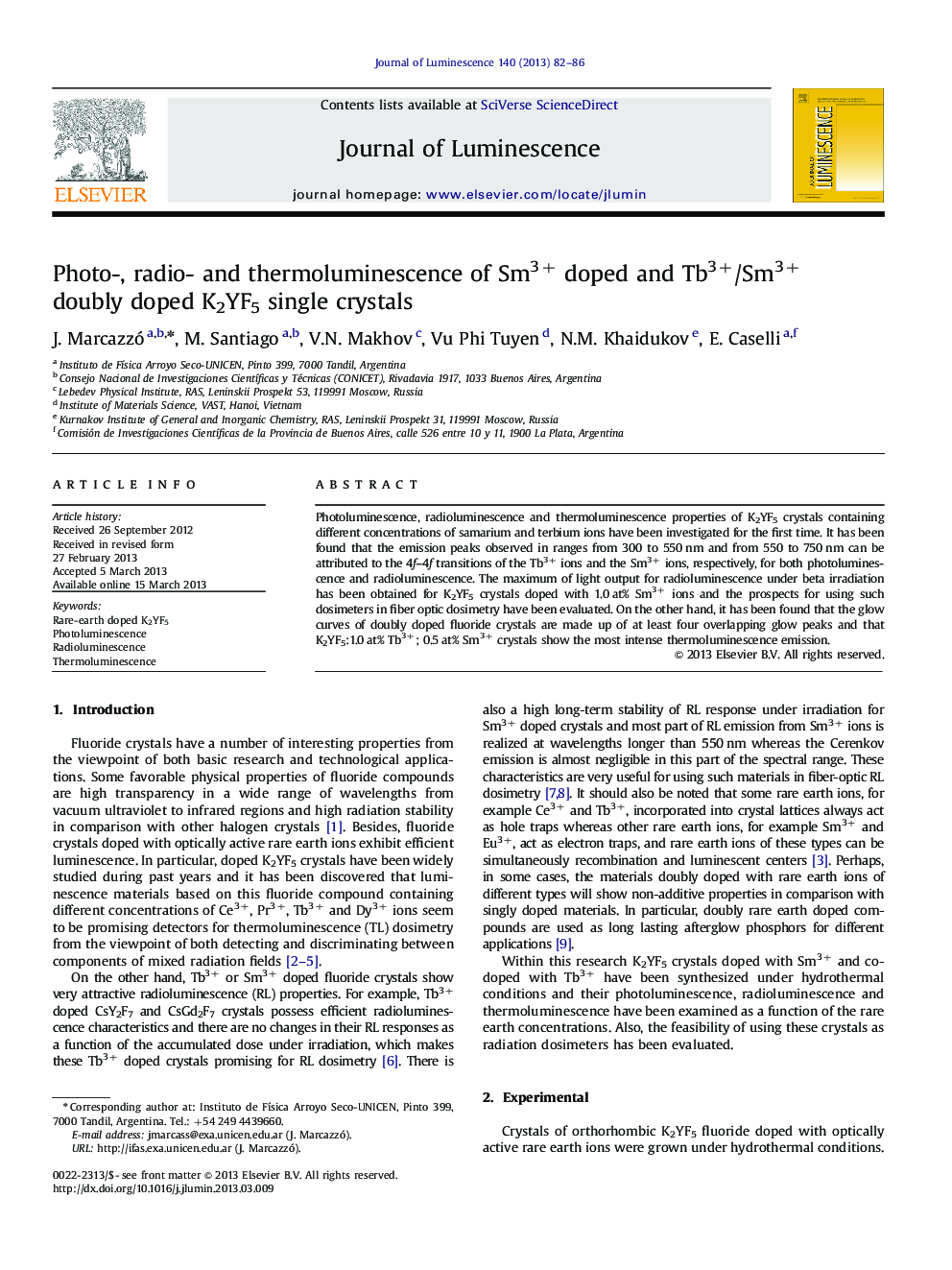 Photo-, radio- and thermoluminescence of Sm3+ doped and Tb3+/Sm3+ doubly doped K2YF5 single crystals