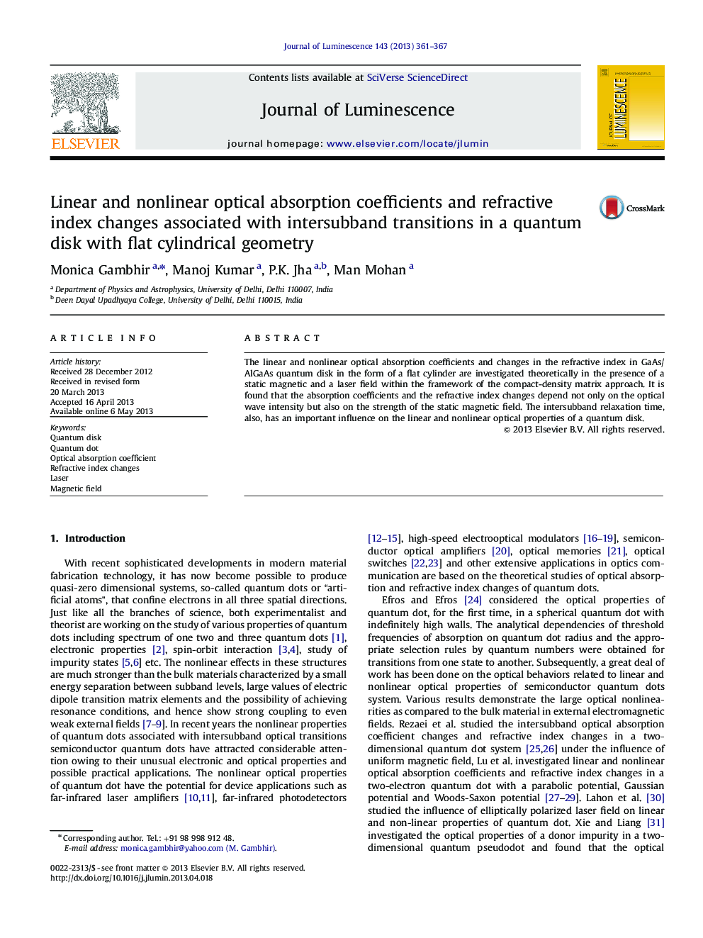 Linear and nonlinear optical absorption coefficients and refractive index changes associated with intersubband transitions in a quantum disk with flat cylindrical geometry